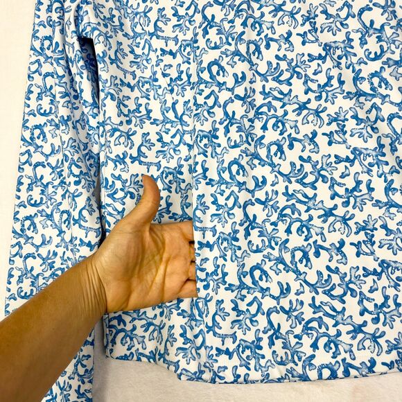 Tommy Bahama Golf Tennis Half Zip Pullover Size XL Coral Reef Pockets Cuffins - Picture 4 of 7